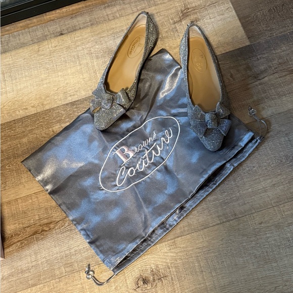 Shimmering Bow Detail Flats - Picture 6 of 12